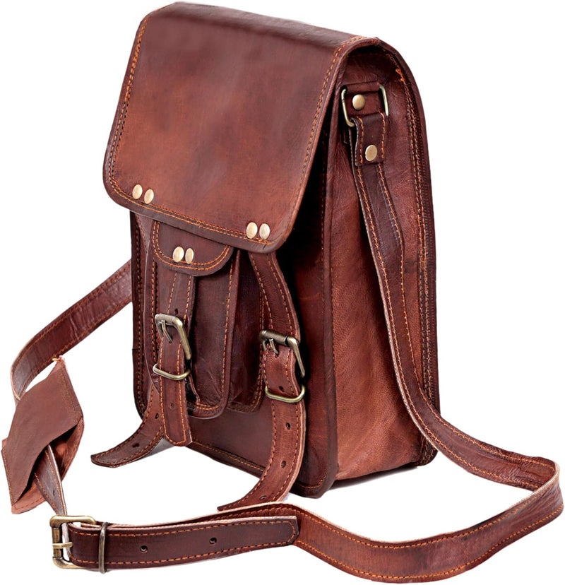 cuero Vintage Tablet Genuine Vintage Leather ipad/tab/Kindle Satchel Crossbody Shoulder Bag 11 Inch - Image 3